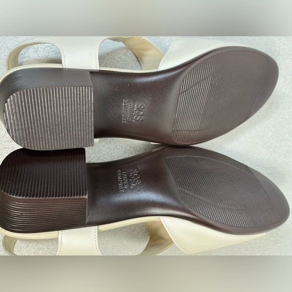SAS Triple Comfort Suntimer Heeled Leather Ivory Sandals Womens 9M New - Picture 12 of 12
